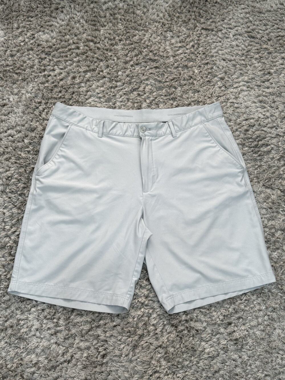 Greg Norman Golf Shorts Men’s Size 38 Gray Performance Stretch Flat Front